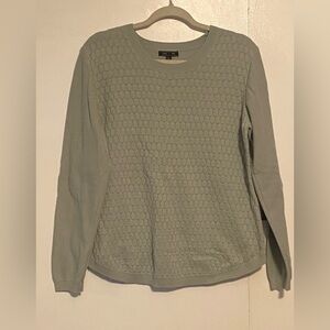 Lety & Me Light Green Elbow Patch Sweater, Large